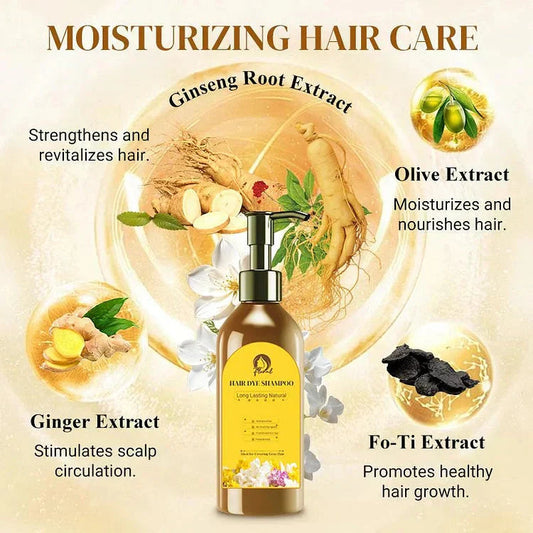 Japanese Long Lasting Natural Hair Dye Shampoo ( Buy 1 Get 1 Free )