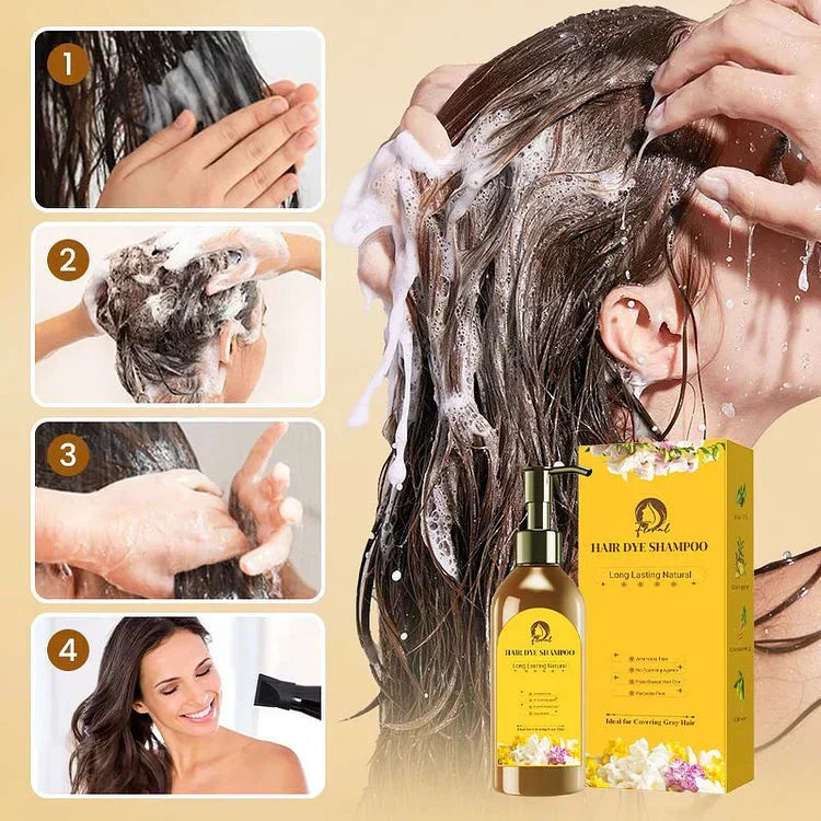 Japanese Long Lasting Natural Hair Dye Shampoo ( Buy 1 Get 1 Free )