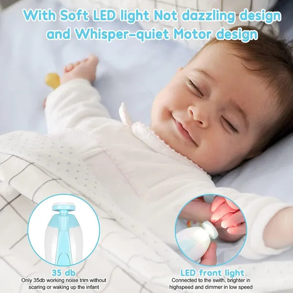 Electric Baby Nail Trimmer With Grinding Heads For Newborn Infant And Toddler2