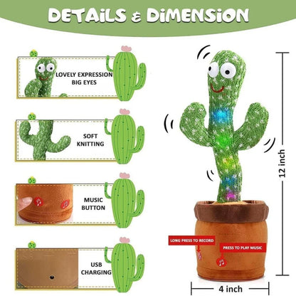 LED Musical Dancing & Mimicry Cactus Toy