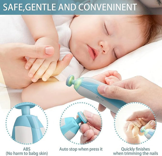 Electric Baby Nail Trimmer With Grinding Heads For Newborn Infant And Toddler2